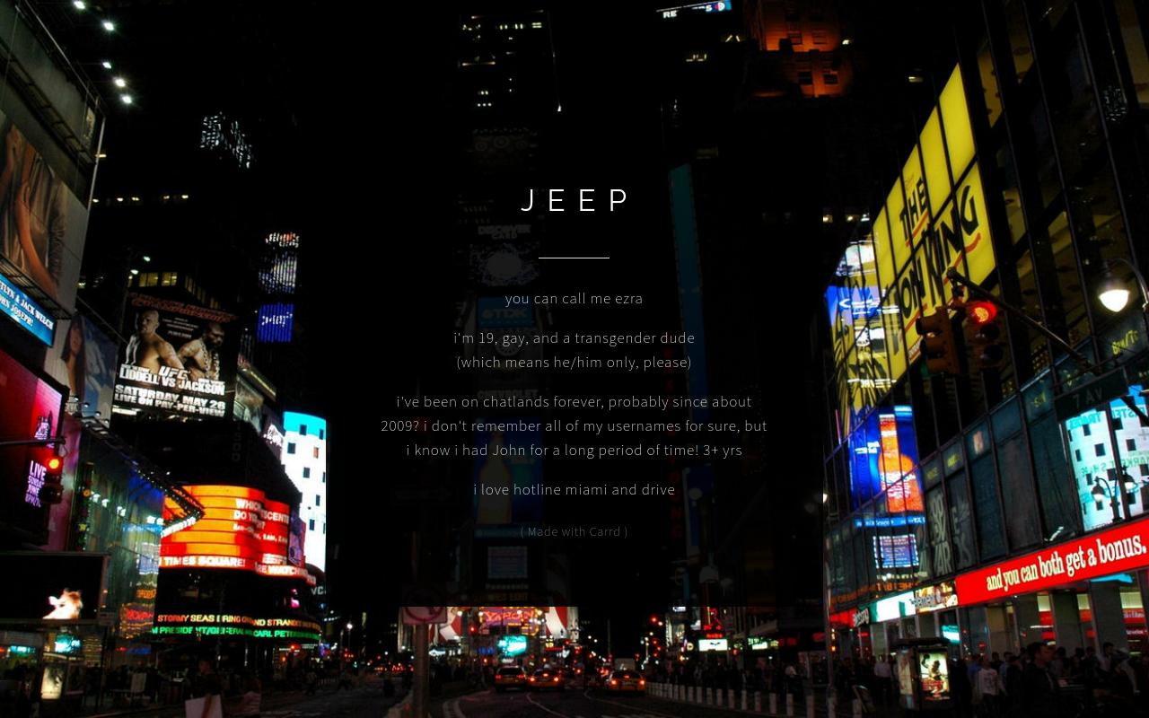 Carrd profile picture for @jeep